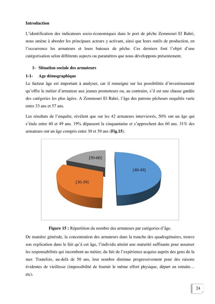 Etude des indicateurs socio-economiques de la pecherie sardinière dans le port de Zemmouri El Bahri ( Boumerdes):