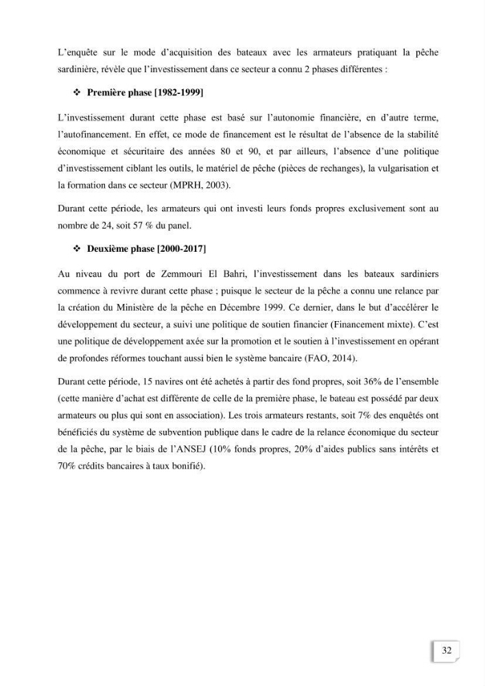 Etude des indicateurs socio-economiques de la pecherie sardinière dans le port de Zemmouri El Bahri ( Boumerdes):