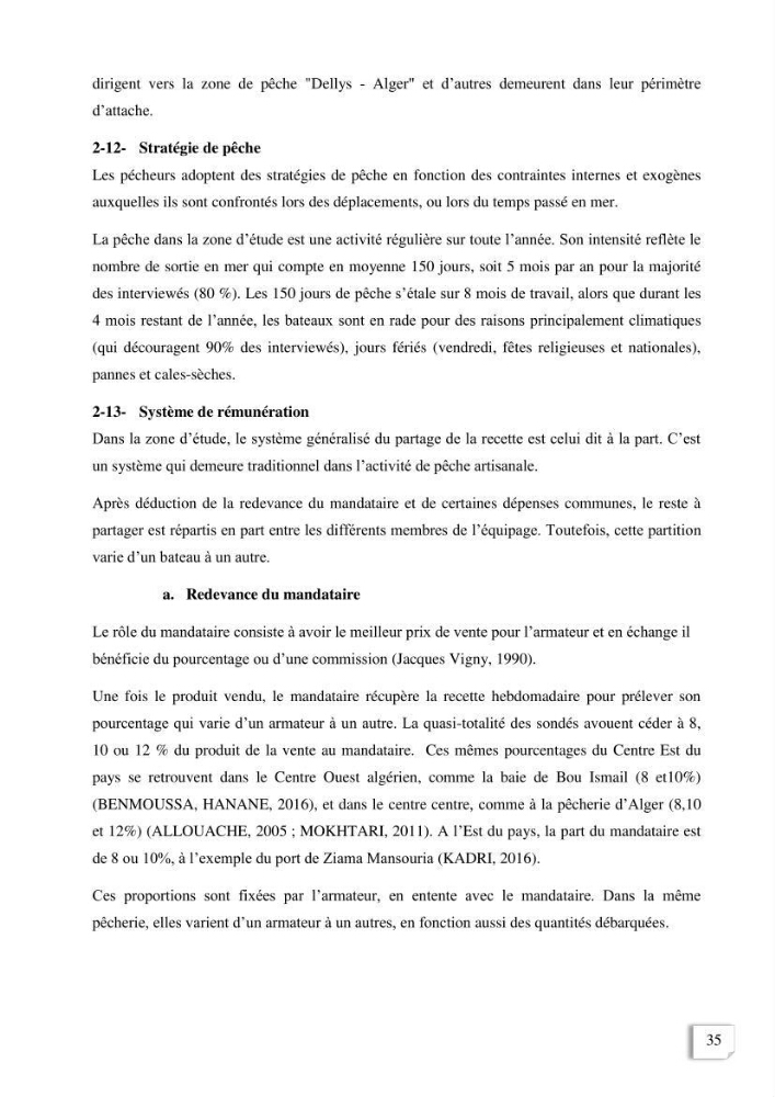 Etude des indicateurs socio-economiques de la pecherie sardinière dans le port de Zemmouri El Bahri ( Boumerdes):