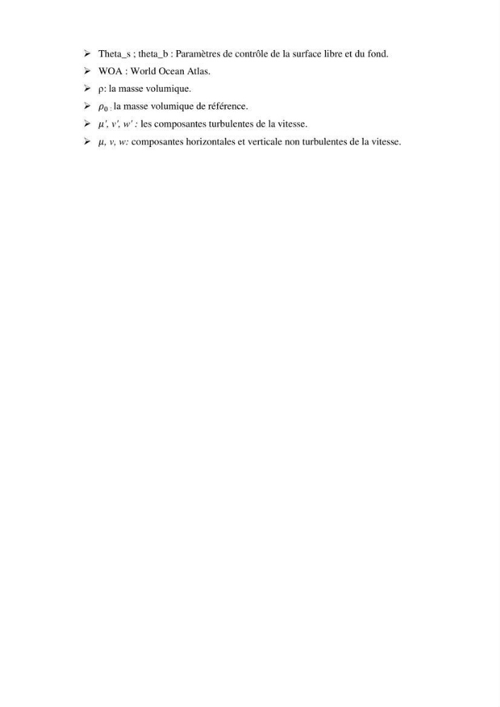Modélisation numérique de la circulation océanique à l\'aide du modèle Roms Tools