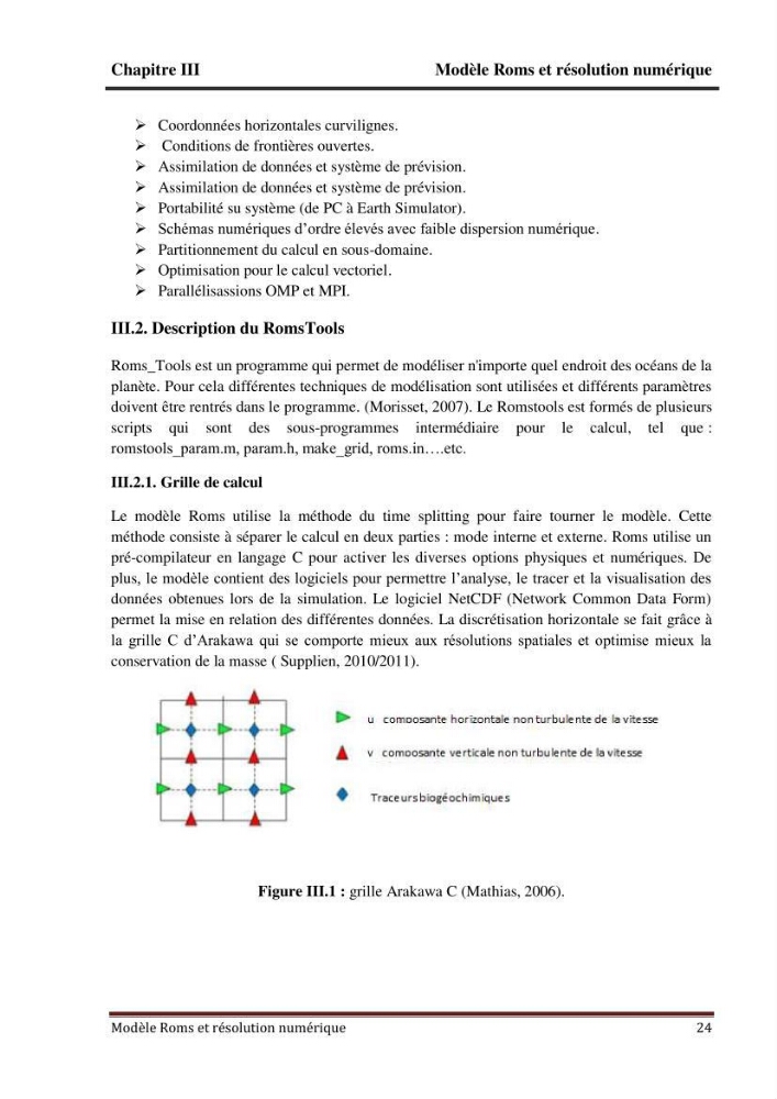 Modélisation numérique de la circulation océanique à l\'aide du modèle Roms Tools