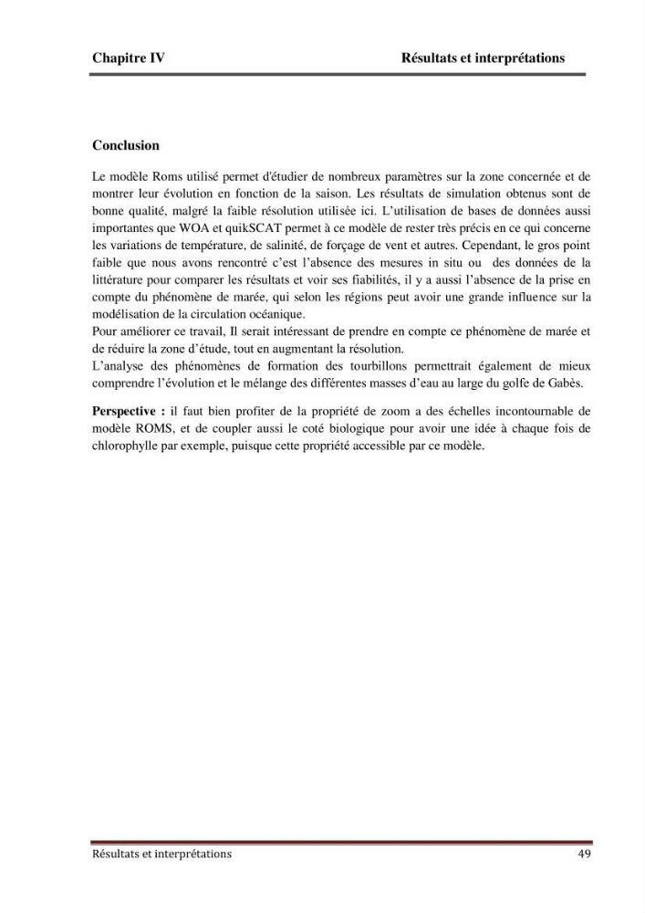 Modélisation numérique de la circulation océanique à l\'aide du modèle Roms Tools