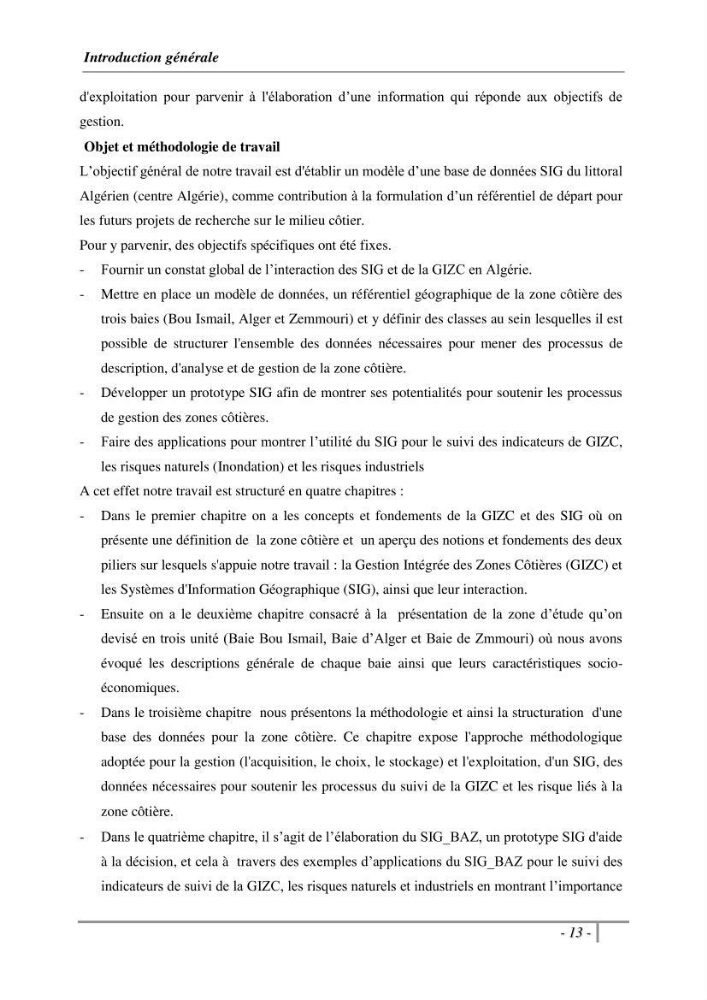 Conception d\'un modèle altimétrique continu terre-mer pour la mise en place d\'une base de données SIG littoral multidimensionnelle