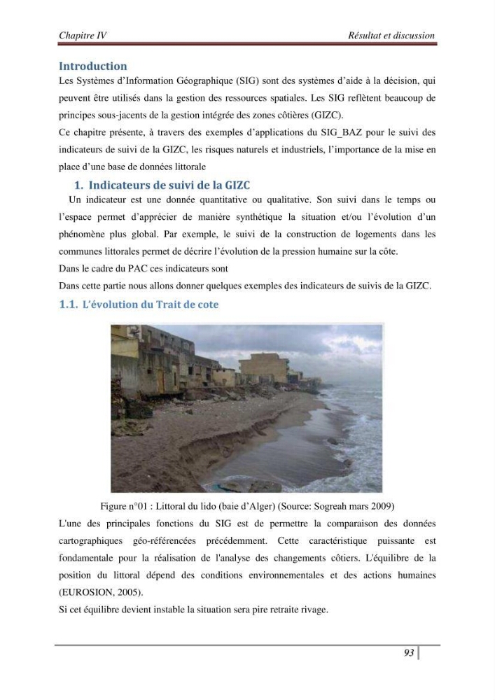 Conception d\'un modèle altimétrique continu terre-mer pour la mise en place d\'une base de données SIG littoral multidimensionnelle
