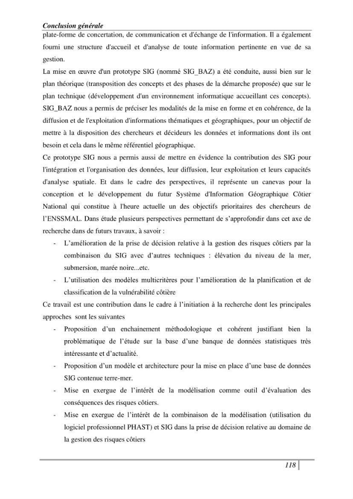 Conception d\'un modèle altimétrique continu terre-mer pour la mise en place d\'une base de données SIG littoral multidimensionnelle