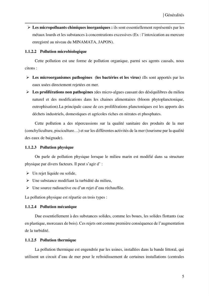 Etude et suivi des paramètres physico-chimiques et sels nutritifs dans les eaux côtières de la baie de Bou-Ismail
