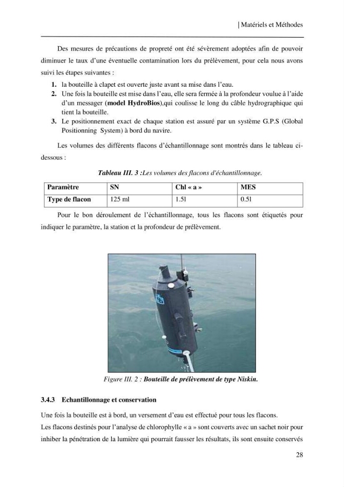 Etude et suivi des paramètres physico-chimiques et sels nutritifs dans les eaux côtières de la baie de Bou-Ismail