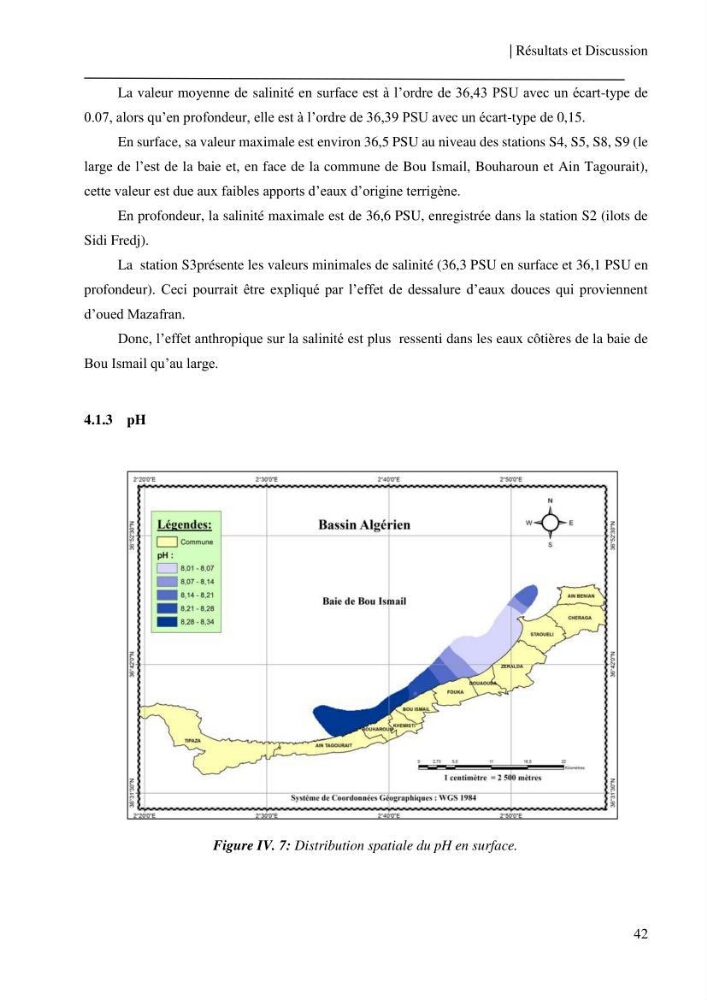 Etude et suivi des paramètres physico-chimiques et sels nutritifs dans les eaux côtières de la baie de Bou-Ismail