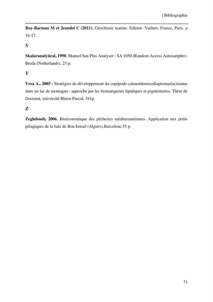 Etude et suivi des paramètres physico-chimiques et sels nutritifs dans les eaux côtières de la baie de Bou-Ismail