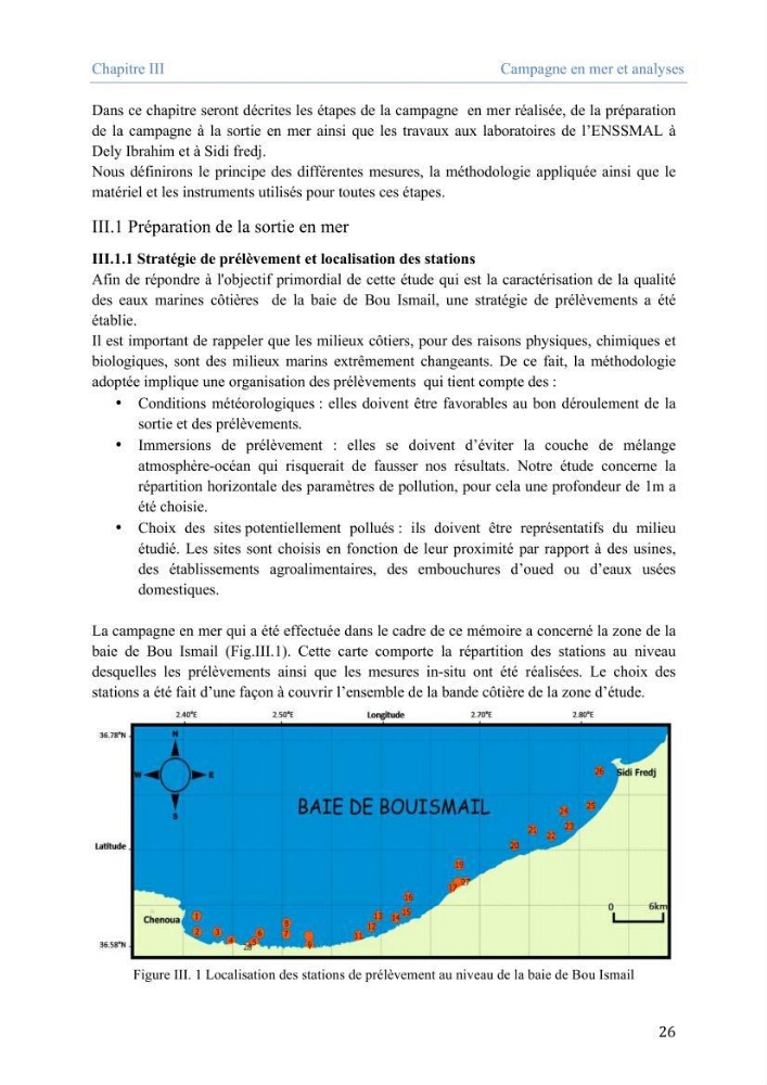 Utilisation des Systèmes d\'Information Géographiques pour le suivi des paramètres indicateurs de pollution dans la baie de Bou-Ismail