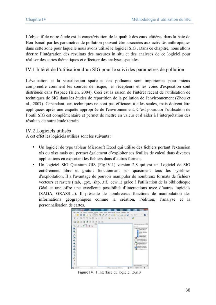 Utilisation des Systèmes d\'Information Géographiques pour le suivi des paramètres indicateurs de pollution dans la baie de Bou-Ismail