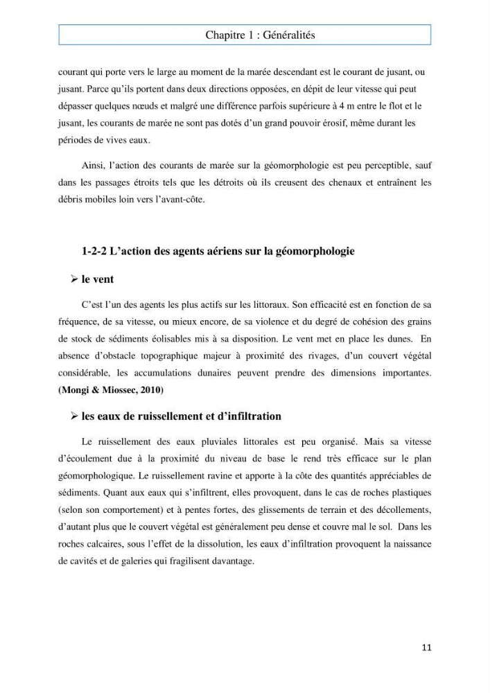 Evaluation du risque d\'érosion de la plage Est de Sidi Fredj (Alger)
