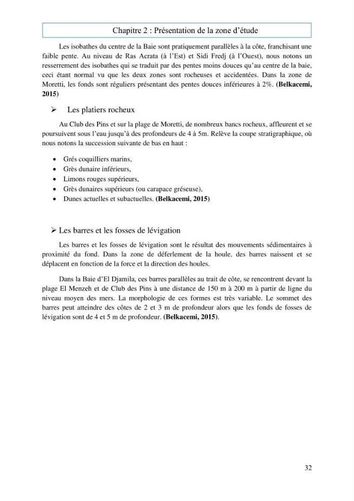 Evaluation du risque d\'érosion de la plage Est de Sidi Fredj (Alger)