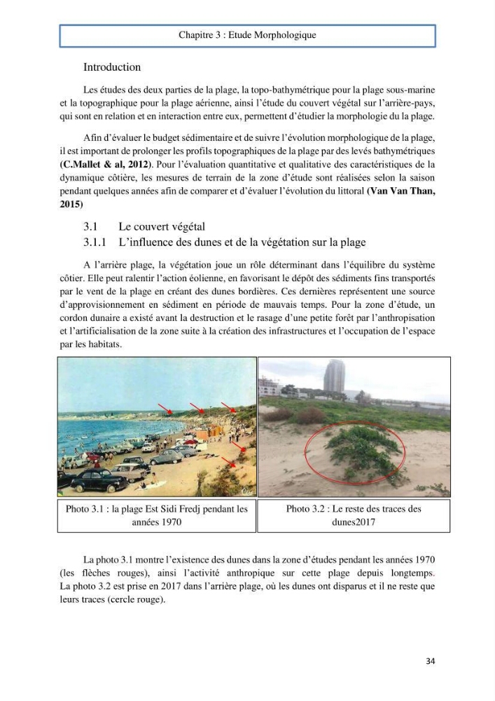 Evaluation du risque d\'érosion de la plage Est de Sidi Fredj (Alger)