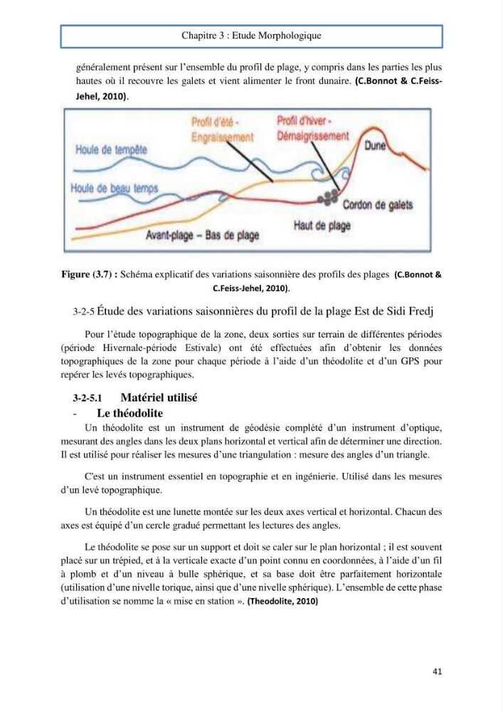 Evaluation du risque d\'érosion de la plage Est de Sidi Fredj (Alger)
