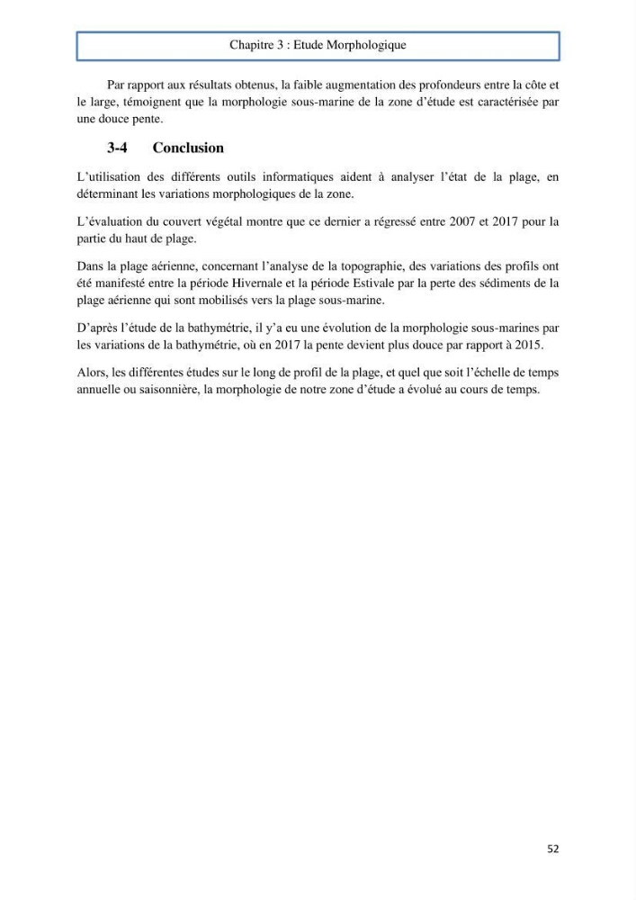Evaluation du risque d\'érosion de la plage Est de Sidi Fredj (Alger)