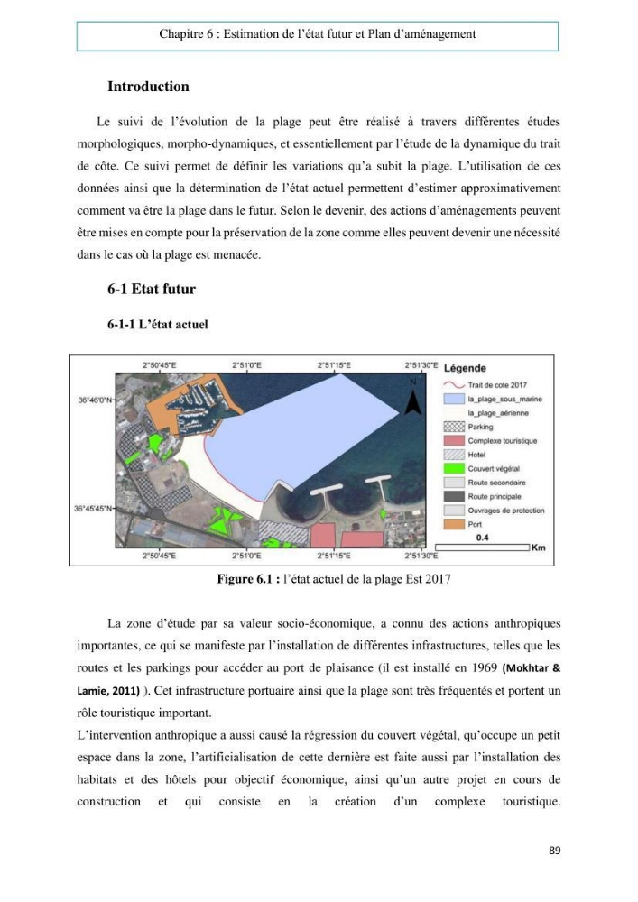 Evaluation du risque d\'érosion de la plage Est de Sidi Fredj (Alger)