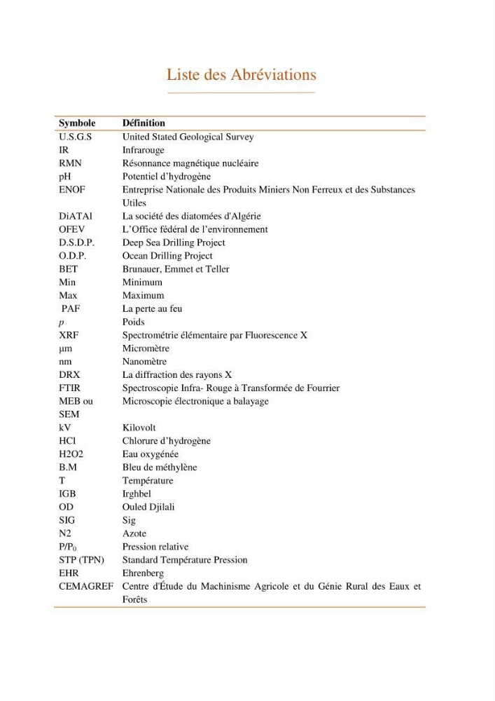 Identification, caractérisation et applications des diatomées fossiles de la région de Mostaganem