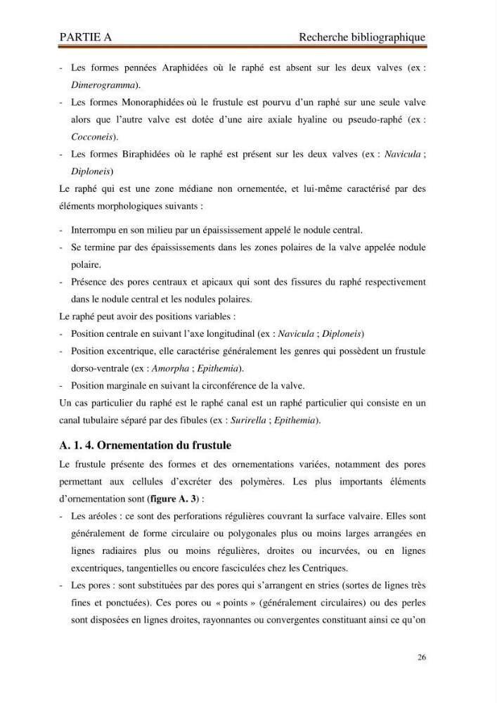Identification, caractérisation et applications des diatomées fossiles de la région de Mostaganem