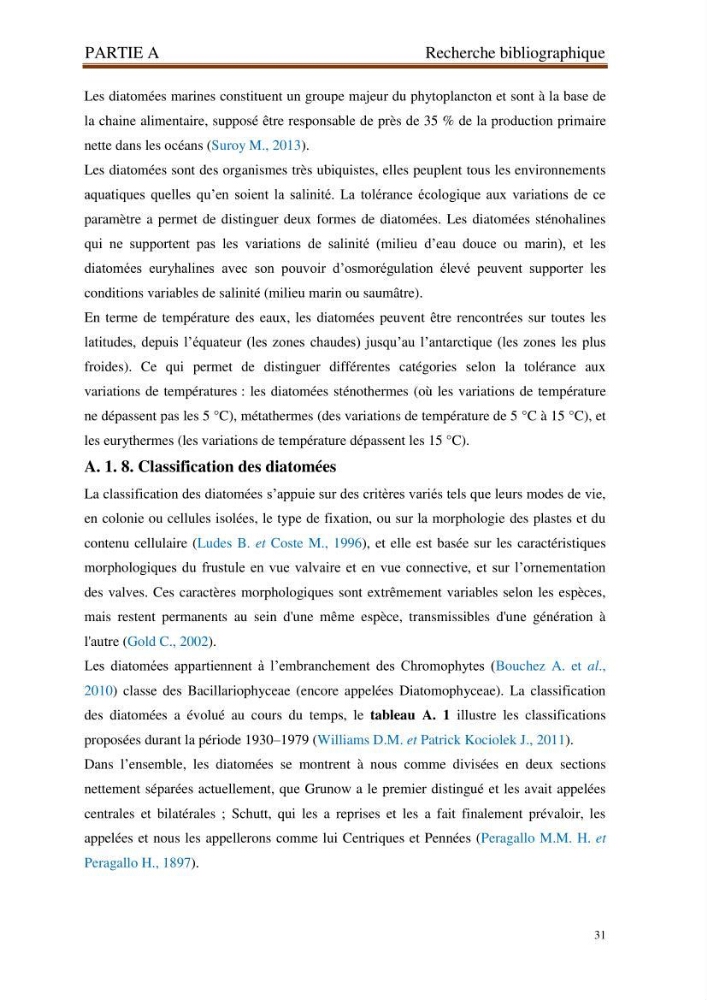 Identification, caractérisation et applications des diatomées fossiles de la région de Mostaganem