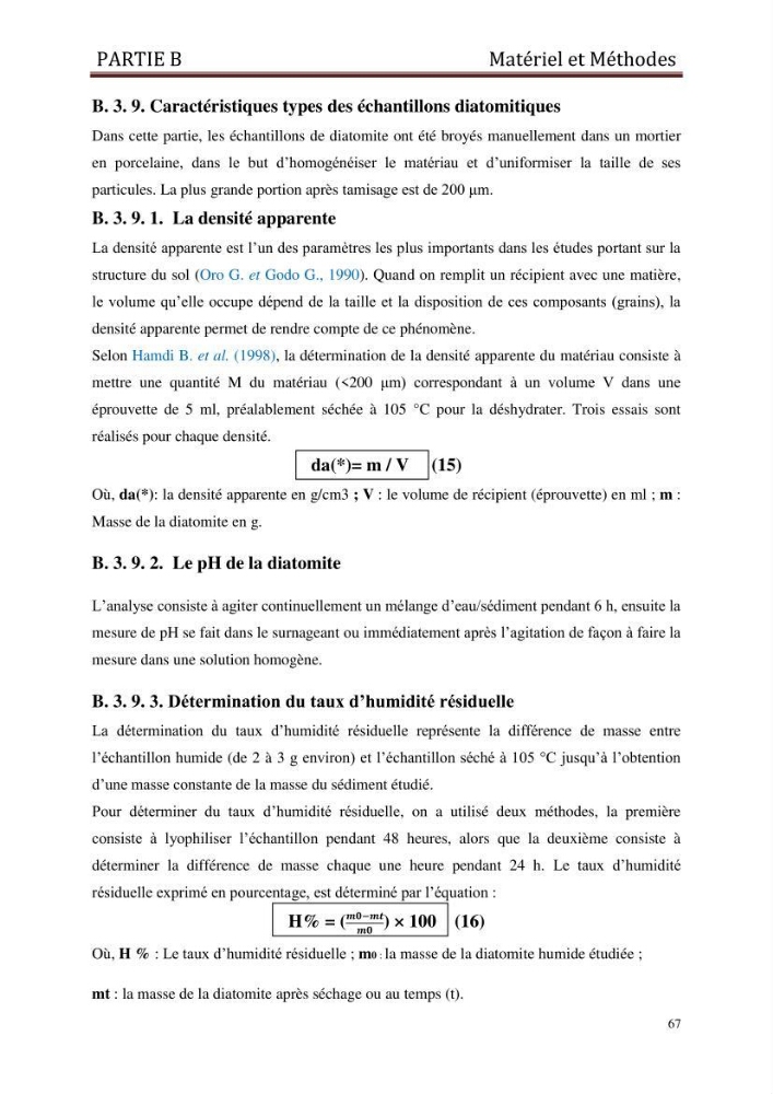 Identification, caractérisation et applications des diatomées fossiles de la région de Mostaganem