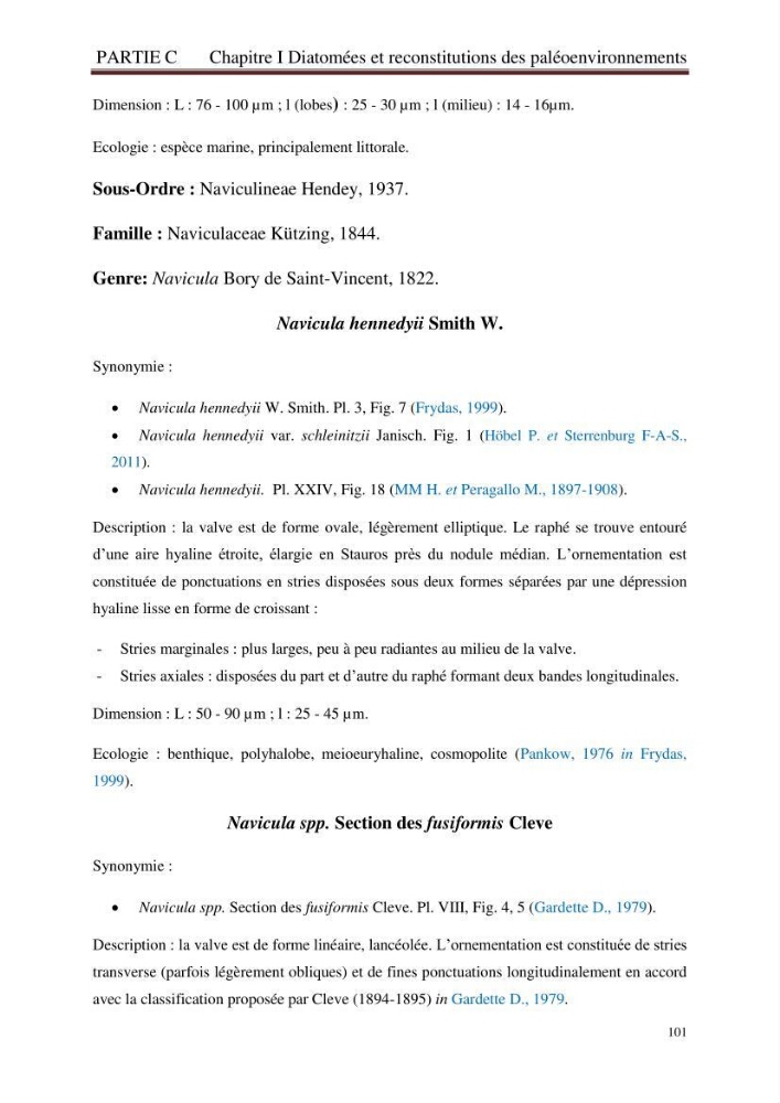 Identification, caractérisation et applications des diatomées fossiles de la région de Mostaganem