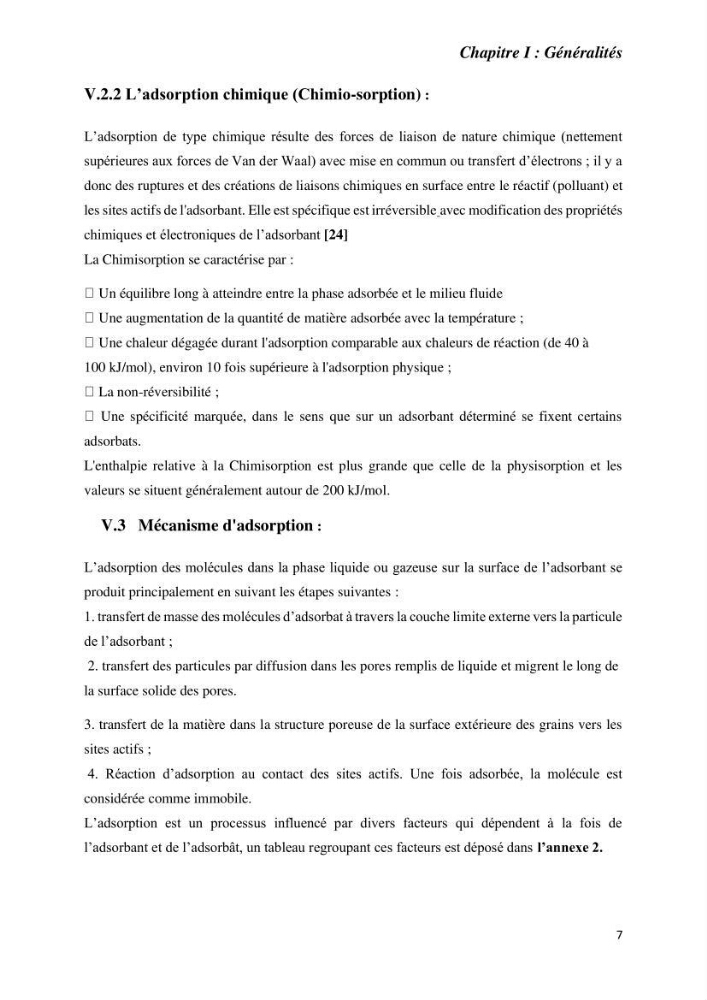 Rétention des polluants organiques par un adsorbant élaboré à base de déchets marins