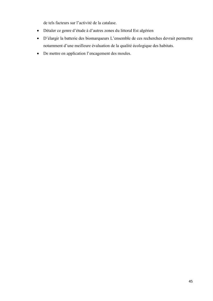 Mise au point d\'une technique de dosage de l\'activité des enzymes du stress oxydatif chez la moule Perna Perna (Linnaeus 1758 .