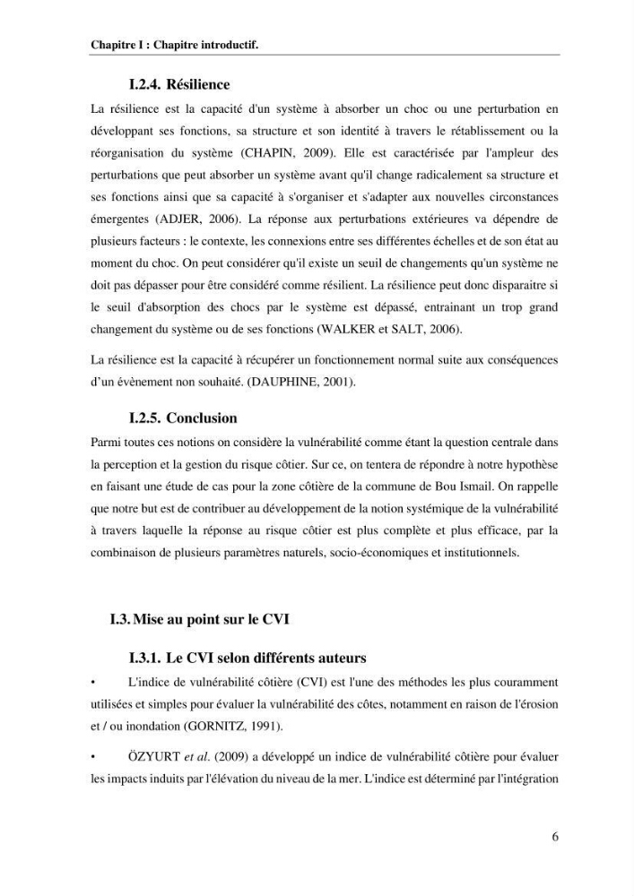 La vulnérabilité et la gestion de la zone côtière : cas de la commune de Bou-Ismail