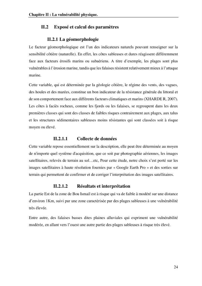 La vulnérabilité et la gestion de la zone côtière : cas de la commune de Bou-Ismail