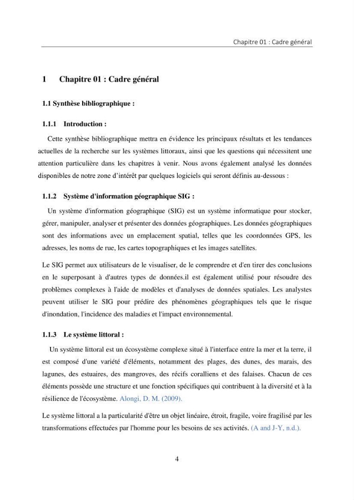 Apport des SIG pour la caractérisation des falaises littorales de la côte algérienne