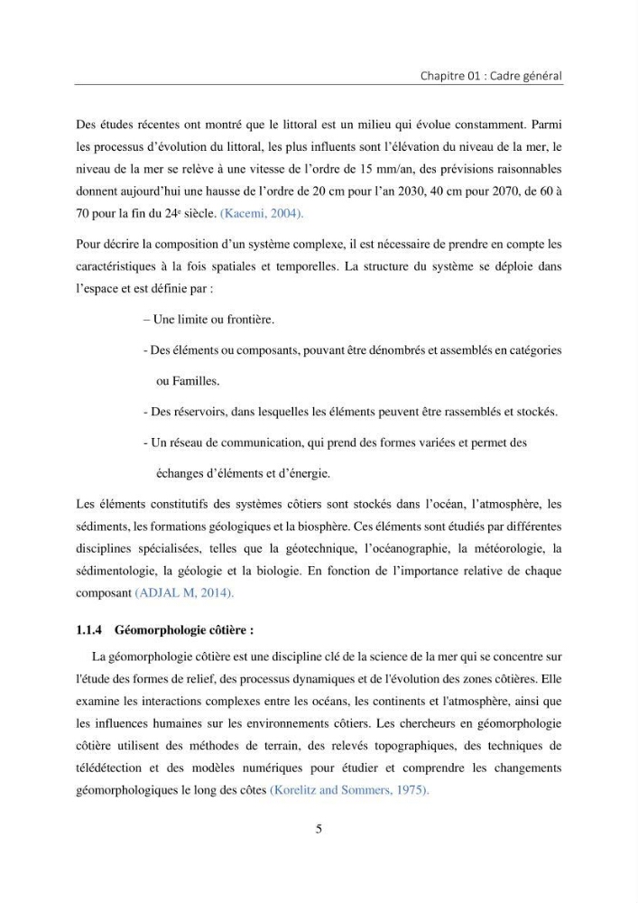 Apport des SIG pour la caractérisation des falaises littorales de la côte algérienne