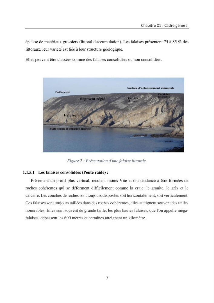 Apport des SIG pour la caractérisation des falaises littorales de la côte algérienne