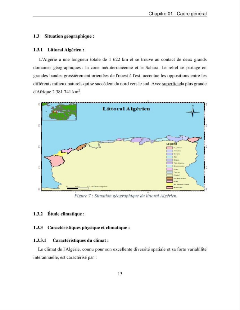 Apport des SIG pour la caractérisation des falaises littorales de la côte algérienne