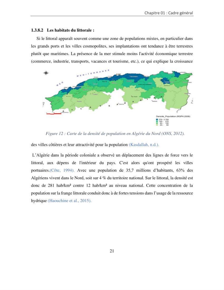 Apport des SIG pour la caractérisation des falaises littorales de la côte algérienne
