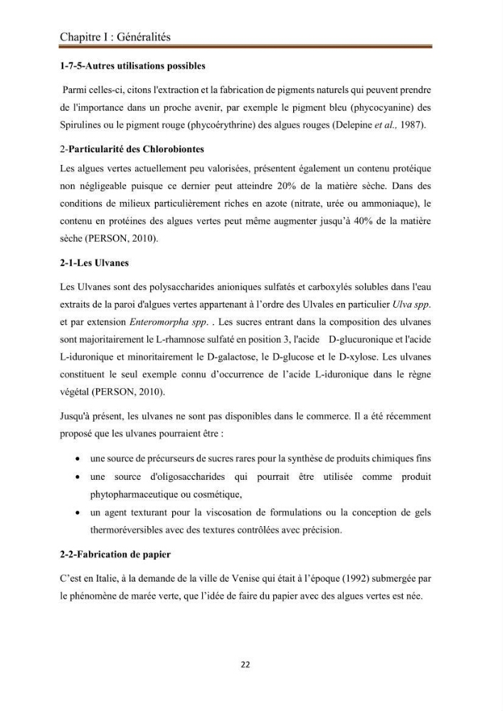 Actualisation de la taxonomie et de l\'inventaire des chlorobiontes des côtes Algériennes et mise en évidence des espèces aquacole: