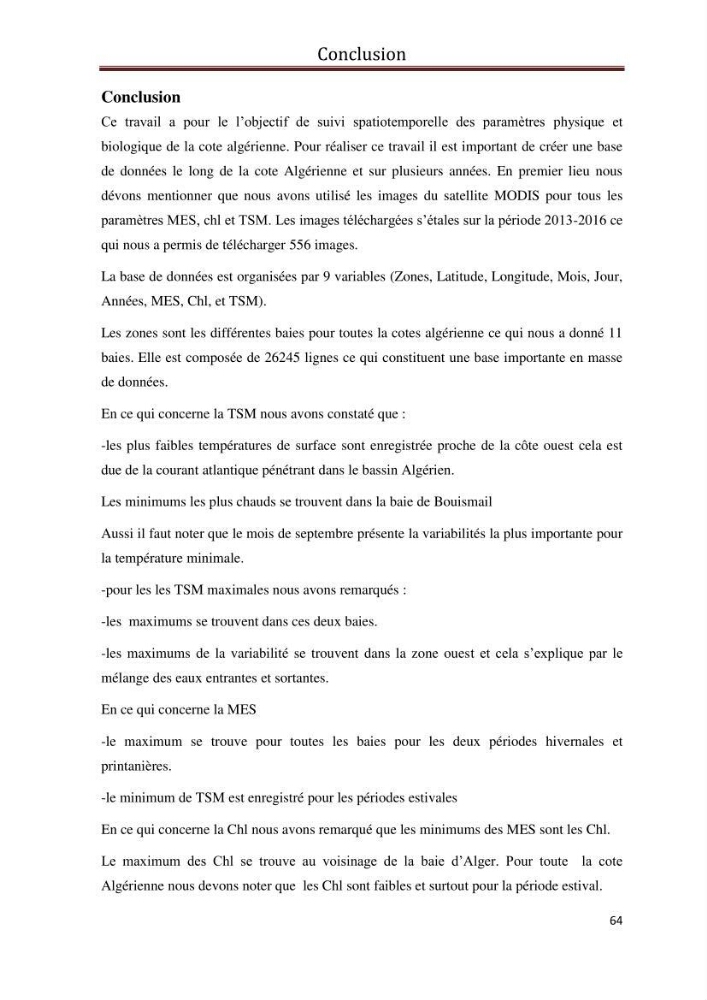 Mise en place d\'une base de données littoral intégrée dans un SIG, application à la wilaya de Boumerdès