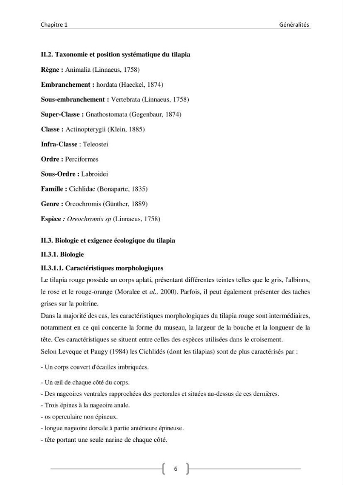 Composition minérale (cas du calcium) de deux espèces aquacoles le tilapia rouge (Oreochromis sp) et la daurade royale (sparus aurata).