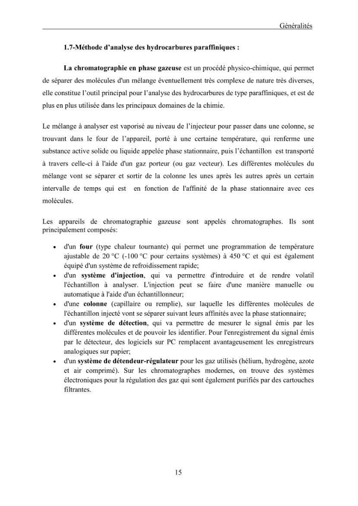 Extraction des Hydrocarbures aliphatiques dans l\'eau de mer