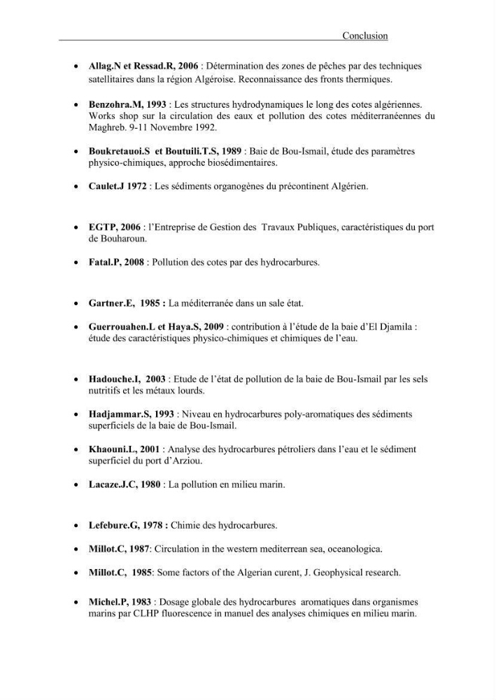 Extraction des Hydrocarbures aliphatiques dans l\'eau de mer