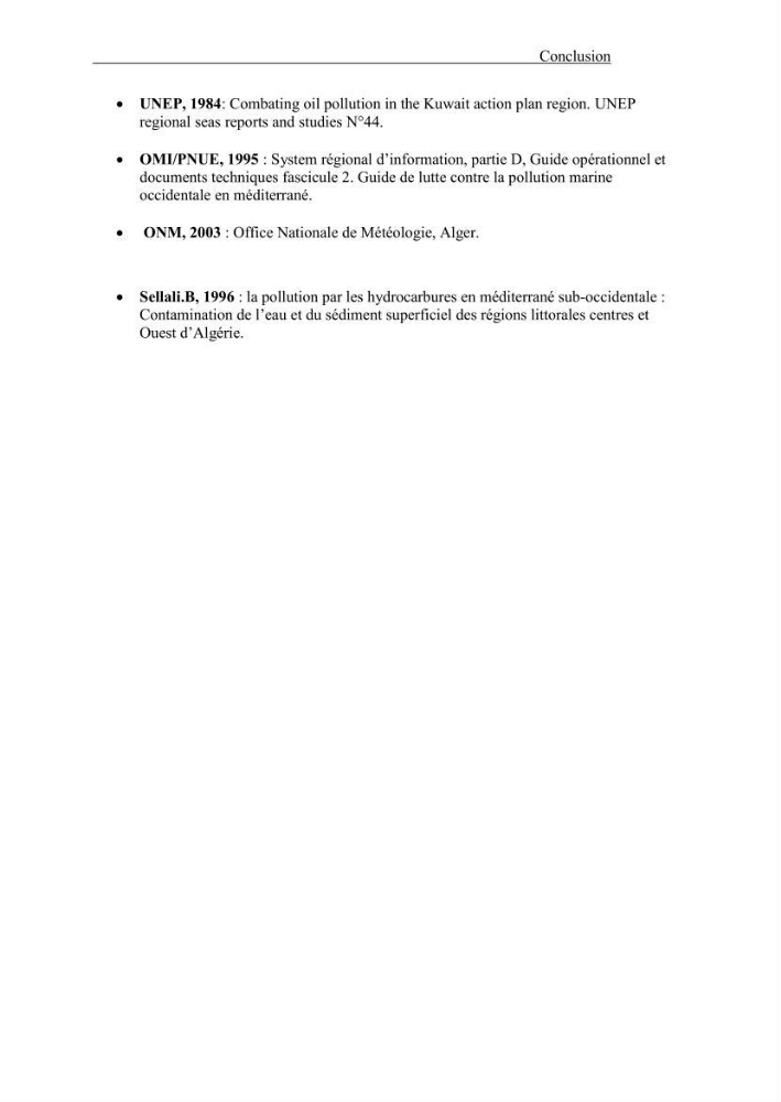 Extraction des Hydrocarbures aliphatiques dans l\'eau de mer