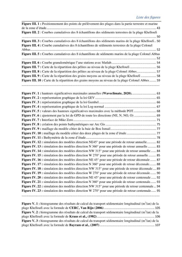Impact des évenement extrêmes sur le transport sédimentaire longitudinal: cas d\'étude de la région Algéroise
