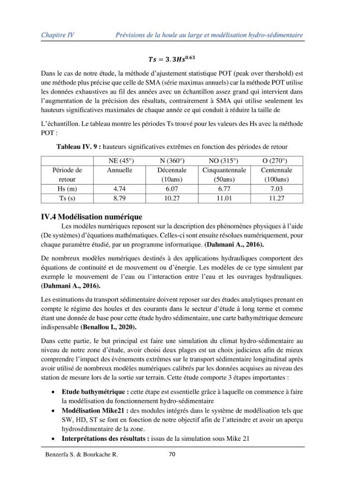 Impact des évenement extrêmes sur le transport sédimentaire longitudinal: cas d\'étude de la région Algéroise