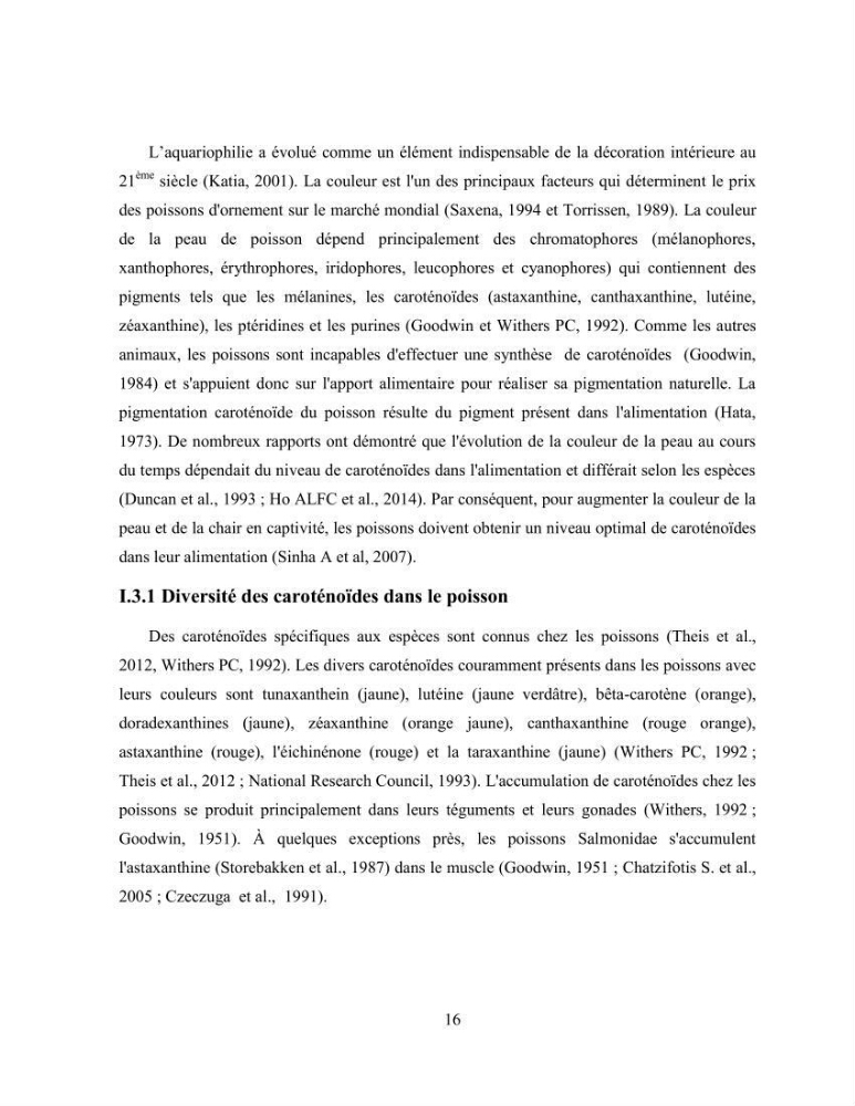 Suivi zootechnique de l’efficacité de six aliments fabriqués localement sur la croissance et la pigmentation des Cichlidés américains cas de Pterophyllum scalare. et Andinoacara rivulatus.