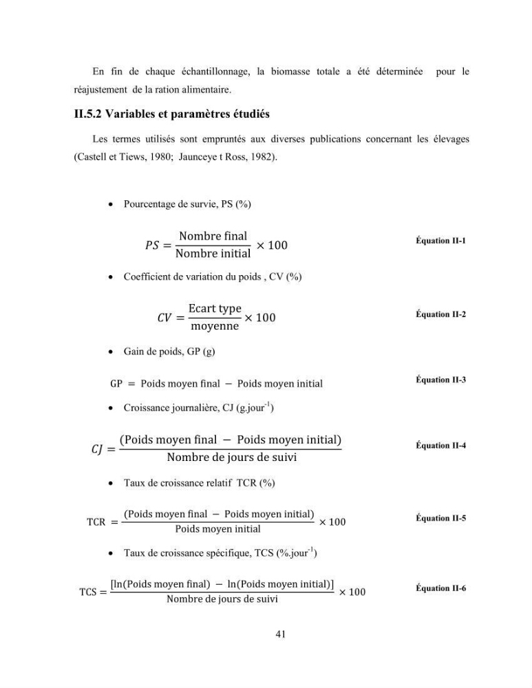 Suivi zootechnique de l’efficacité de six aliments fabriqués localement sur la croissance et la pigmentation des Cichlidés américains cas de Pterophyllum scalare. et Andinoacara rivulatus.