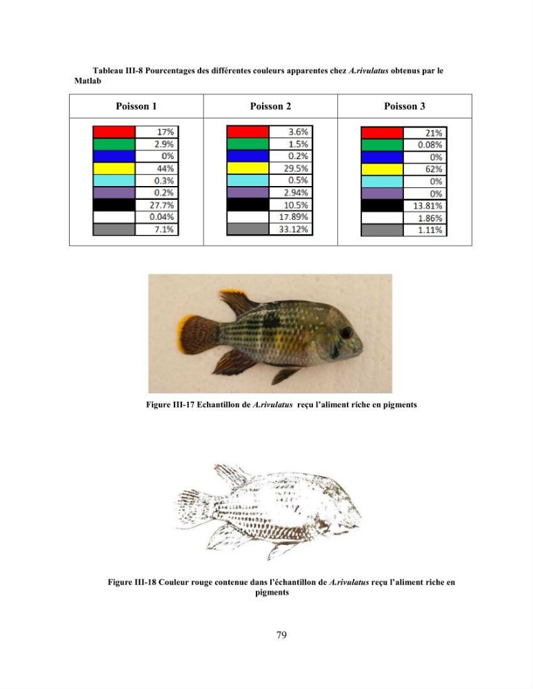 Suivi zootechnique de l’efficacité de six aliments fabriqués localement sur la croissance et la pigmentation des Cichlidés américains cas de Pterophyllum scalare. et Andinoacara rivulatus.
