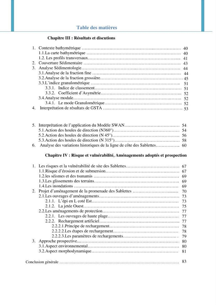 Etude prospective de l\'impact des aménagement de la plage des Sablettes: