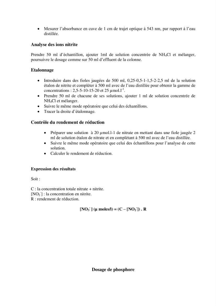 Etude physico-chimique du plan d\'eau du barrage de Boukourdane (wilaya de Tipaza)