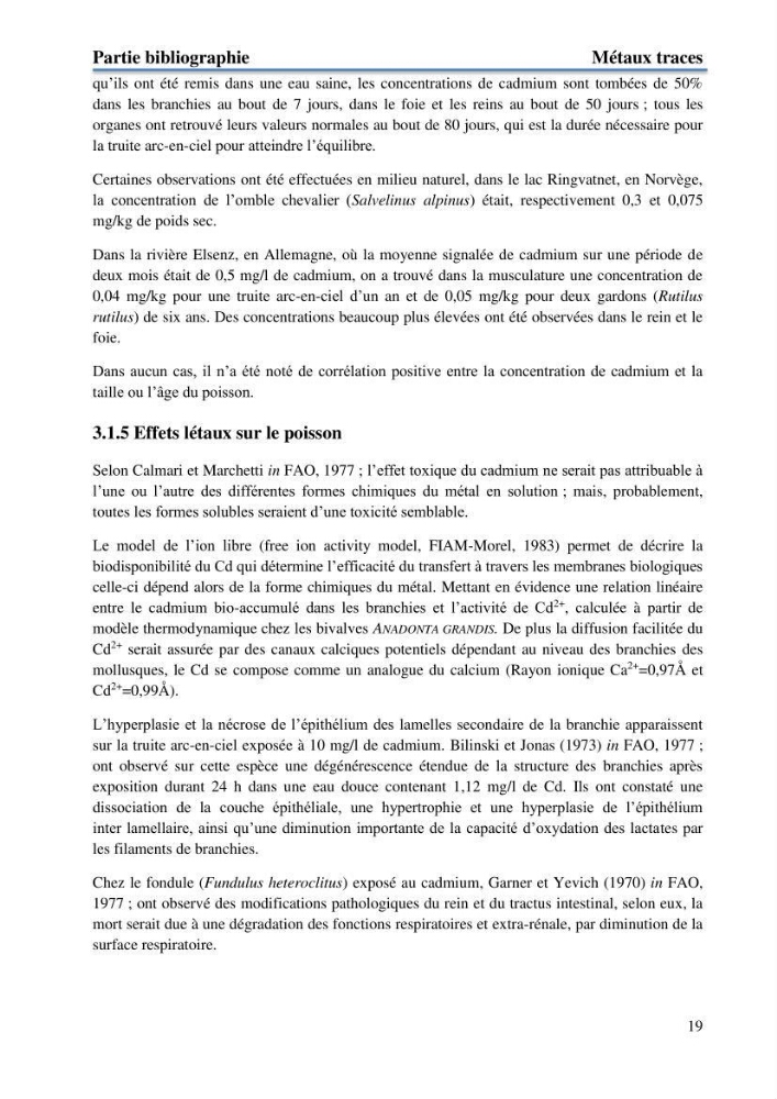 Etude du processus de dépollution d\'une eau contaminée par le cadmium par l\'utilisation de matériaux inorganiques: