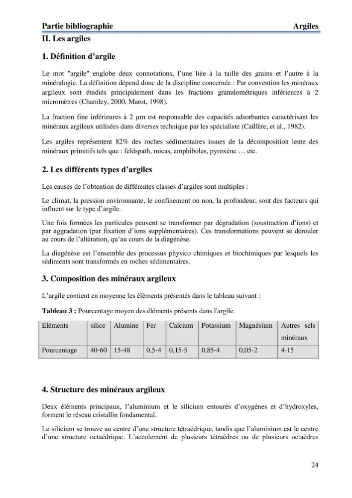 Etude du processus de dépollution d\'une eau contaminée par le cadmium par l\'utilisation de matériaux inorganiques: